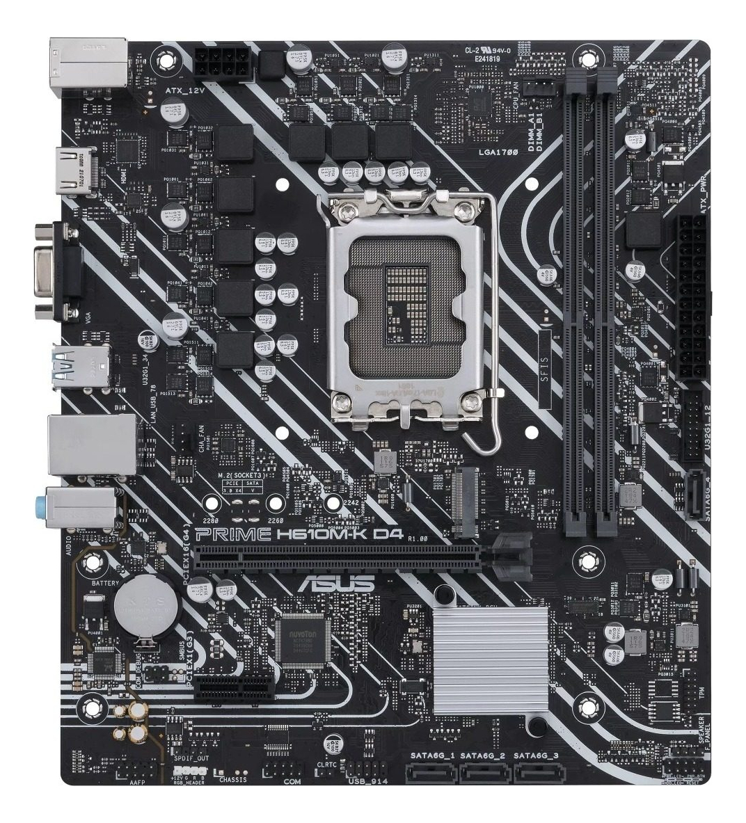 Mother Asus Lga1700 Prime H610m K D4 Csm Crosshair Gaming Computacion