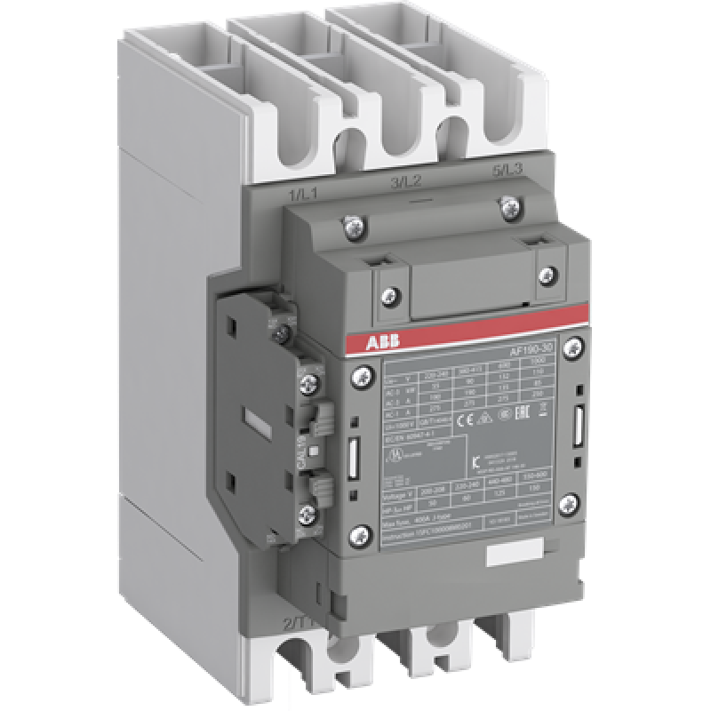 AF190-30-11-13 – Contactor 3 polos para motor 190A 400V – 90kW  (AC-3) Bobina 100…250 Vca / Vcc C. Aux 1NA+1NC