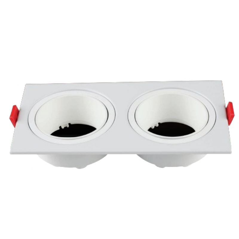 ARTEFACTO DE EMB DOBLE GU10 CUA BLANCO AD