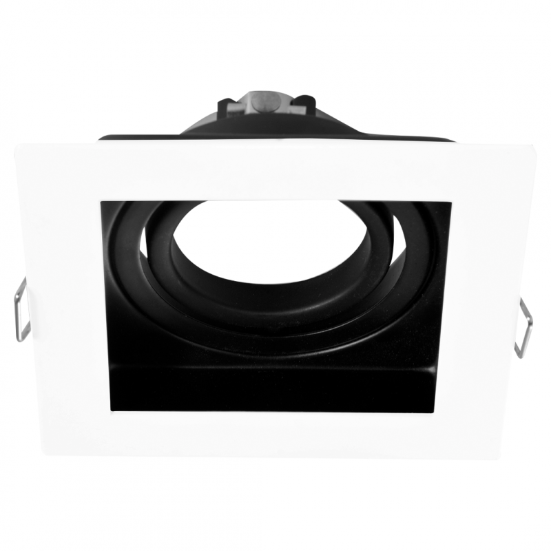 ARTEFACTO MACROLED EMBUTIR X1 DICRO MARCO BLANCO, CON CONECTOR GU10