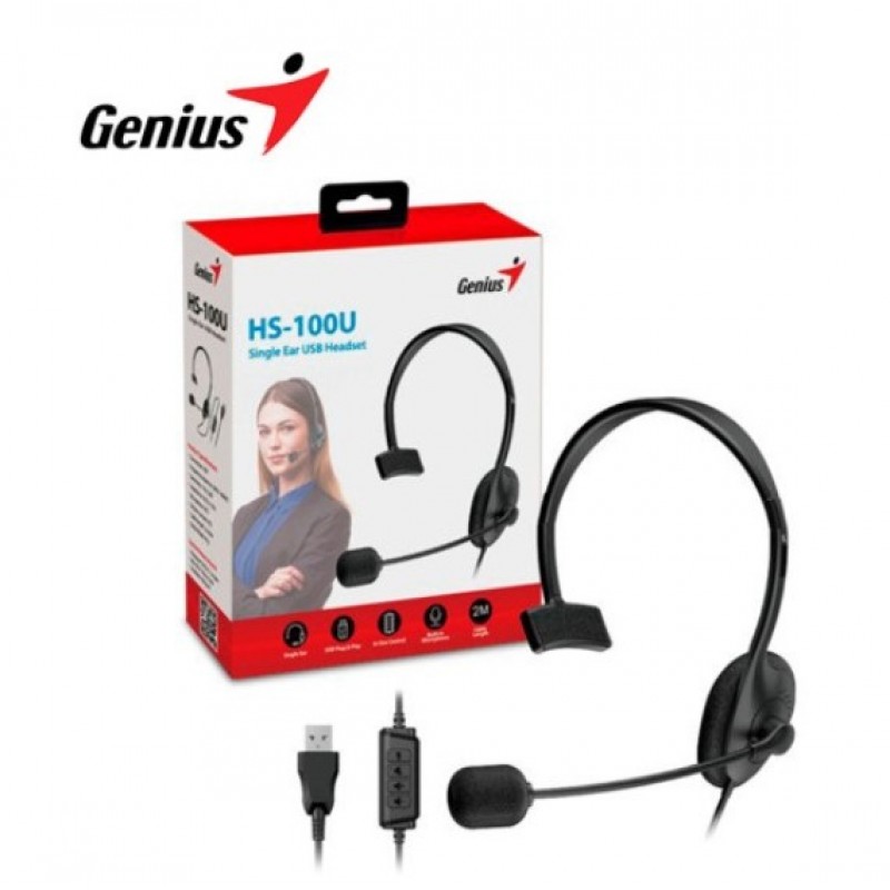 AURICULAR GENIUS HS-100U BLACK USB