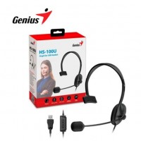 AURICULAR + MIC HEADSET GENIUS HS-100U USB BLACK