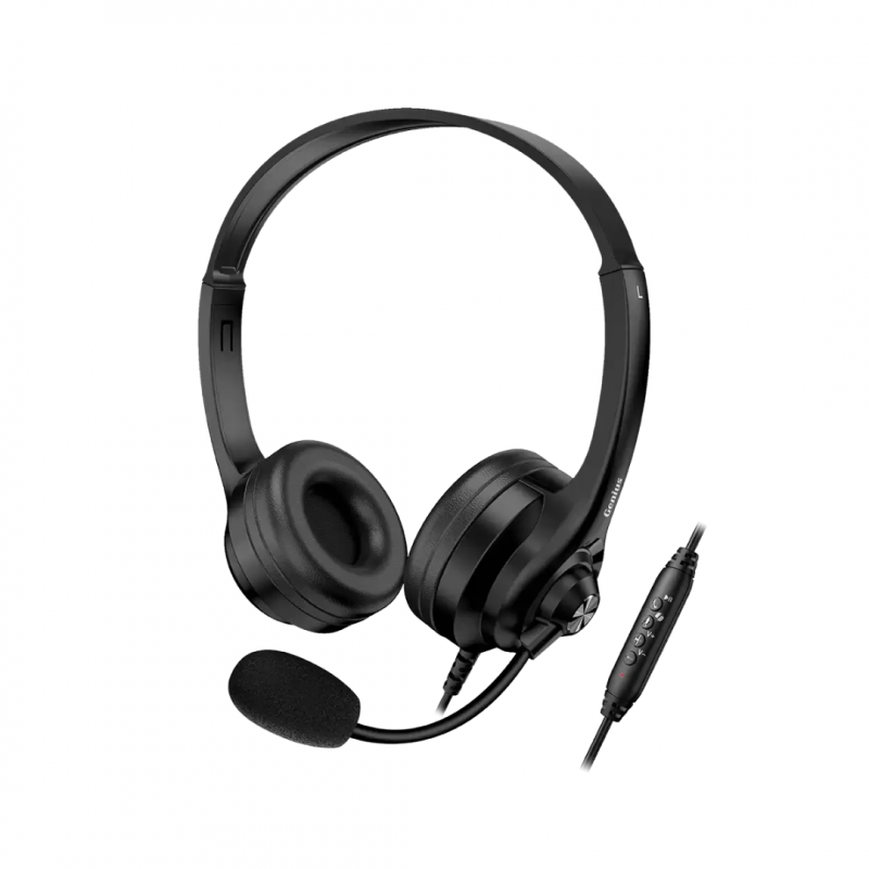AURICULAR + MIC HEADSET GENIUS HS-235U USB A+C BLACK