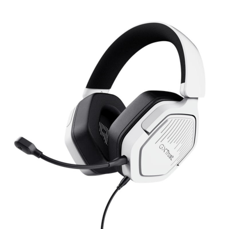 AURICULAR GAMER GXTRUST 492 CARUS MULTIPLATAFORMA CON MICRÓFONO DESMONTABLE BLANCO