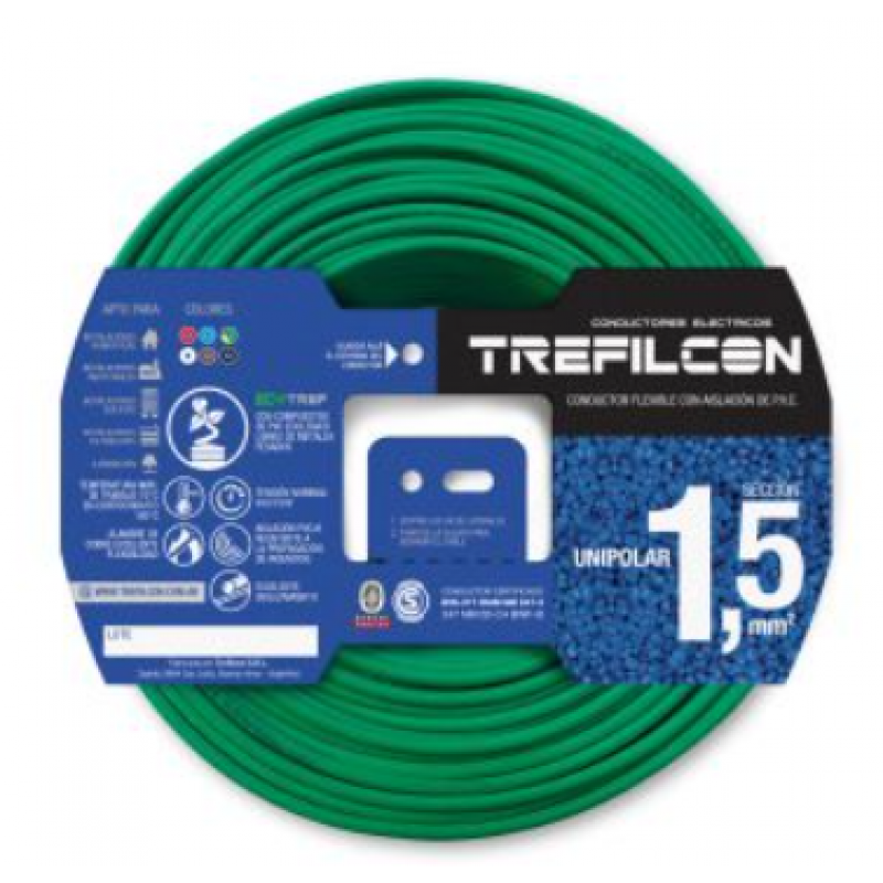 CABLE 1X1,5 MM TREF X 100MTS V/A