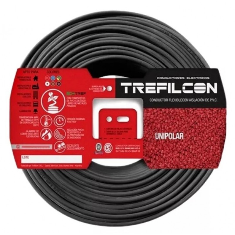 CABLE 1X16MM TREF X 1M NEGRO A1606