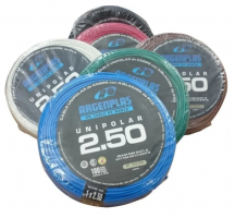 CABLE 1X2.5 MM ARGENPLAS X 100MTS CELESTE