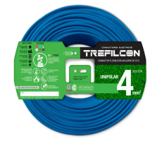 CABLE 1X4,00 MM TREF X 100 M CELESTE