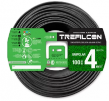 CABLE 1X4,00 MM TREF X 100 M NEGRO