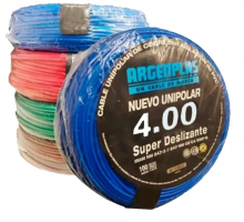 CABLE 1X4 MM ARGENPLAS X 100MTS CELESTE