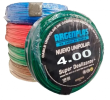 CABLE 1X4 MM ARGENPLAS X 100MTS VERDE/AMARILLO