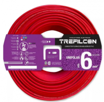 CABLE 1X6,00 MM TREF X 100 M ROJO
