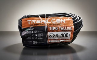 CABLE TPR 2X2.5MM TREF X100MTS PVC NEGRO