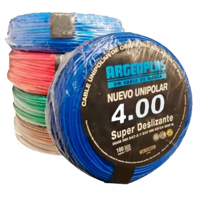 CABLE UNIPOLAR 4MM CELESTE X1MT – ARGENPLAS