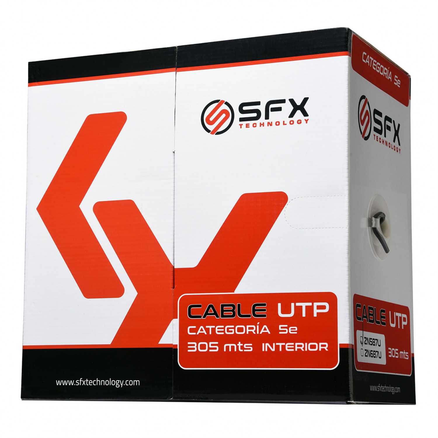 CABLE UTP SFX CAT5 305M INTERIOR
