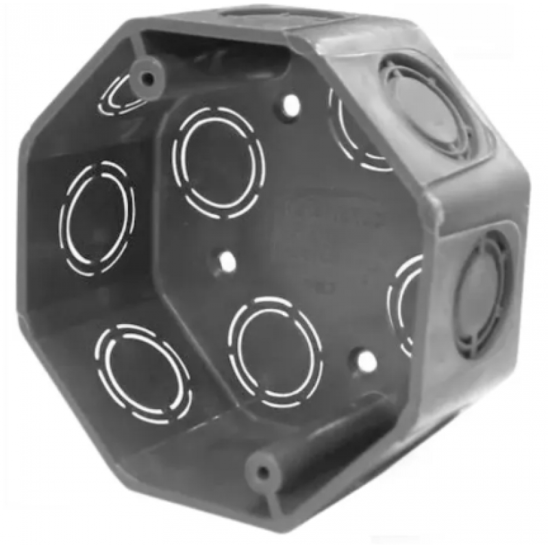 CAJA DE EMBUTIR OCTOGONAL GRIS (50) – TREFI