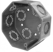CAJA DE EMBUTIR OCTOGONAL GRIS (50) - TREFI