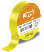 CINTA ADHESIVA PVC INTECK - AMARILLA 20 METROS
