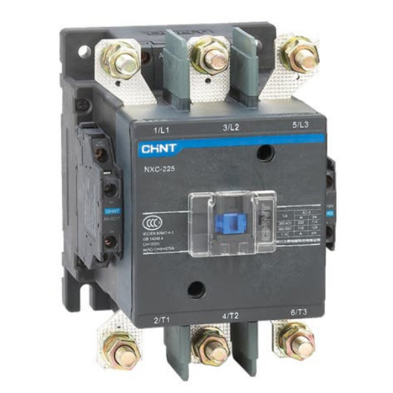 CONTACTOR CHINT NXC-185 – In:185A – 3 POLOS + Aux: 2NA+2NC – Bob: 220VCA