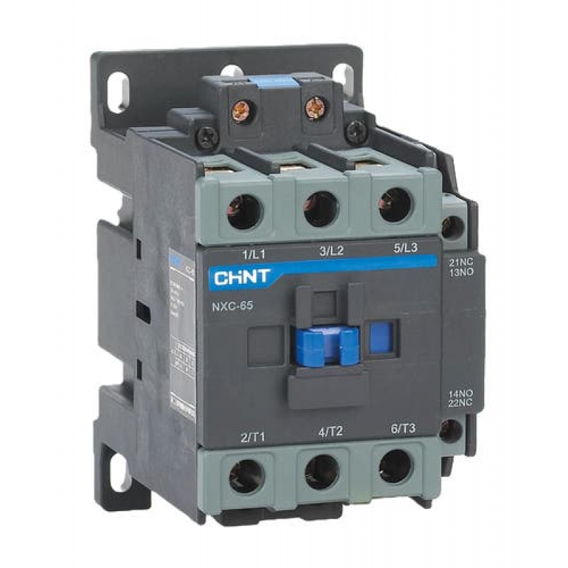 CONTACTOR CHINT NXC-50 – In:50A – 3-POLOS + Aux: 1NA+1NC – Bob: 24VCA