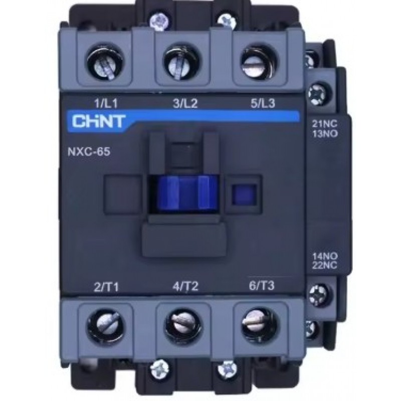 CONTACTOR CHINT NXC-65 IN65A 3 POLOS+AUX 1NA+1NC BOB 24VCA