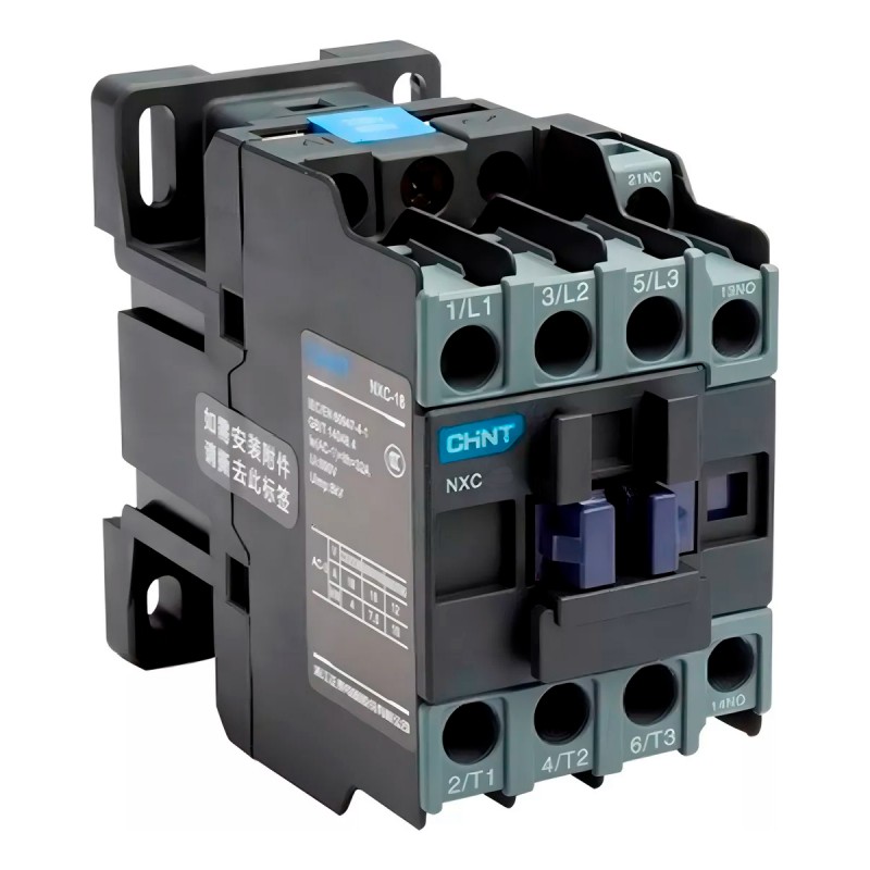 CONTACTOR CHINT NXC-85 IN85A 3 POLOS+AUX 1NA+1NC BOB 220VCA