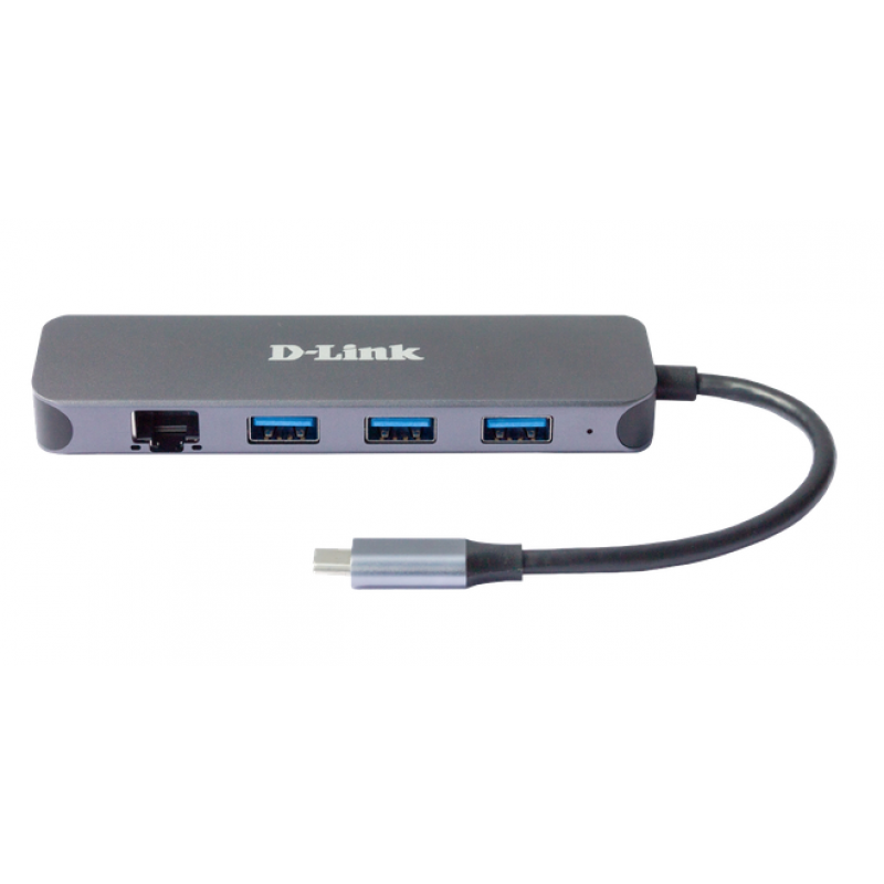 D-LINK HUB USB-C 5 EN 1 CON GIGABIT ETHERNET