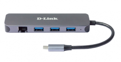 D-LINK HUB USB-C 5 EN 1 CON GIGABIT ETHERNET