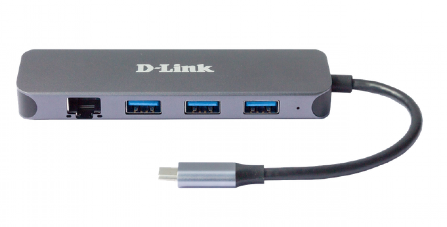 D-LINK HUB USB-C 5 EN 1 CON GIGABIT ETHERNET