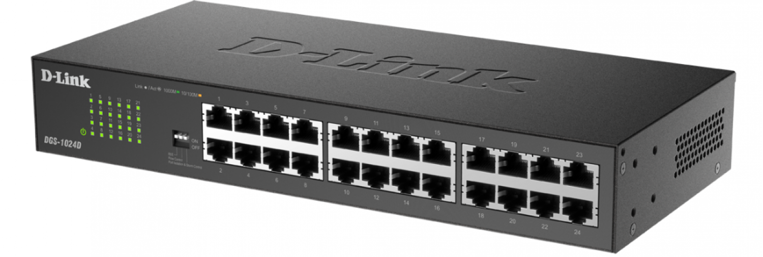 D-LINK SWITCH DGS-1024D 24-PORT 10/1001000MBPS UNMANAGED