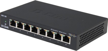 D-LINK SWITCH DGS-108 SWITCH 8 PUERTOS GIGABIT  10/100/1000Mbps Metalico