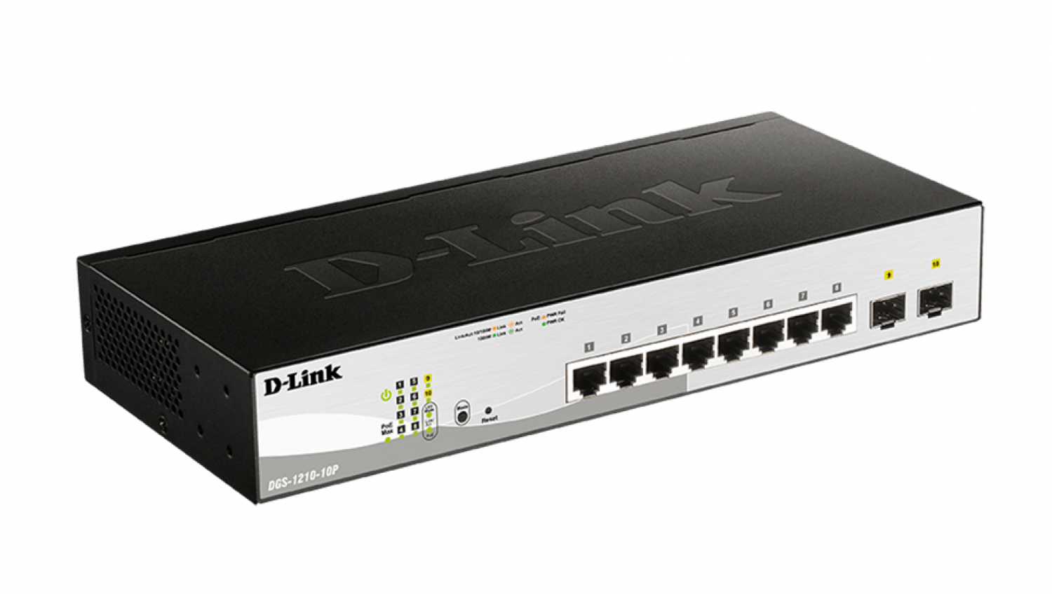 D-LINK SWITCH DGS-1210-10P 8-PORT GIGABIT 2-PORTS SFP P0E