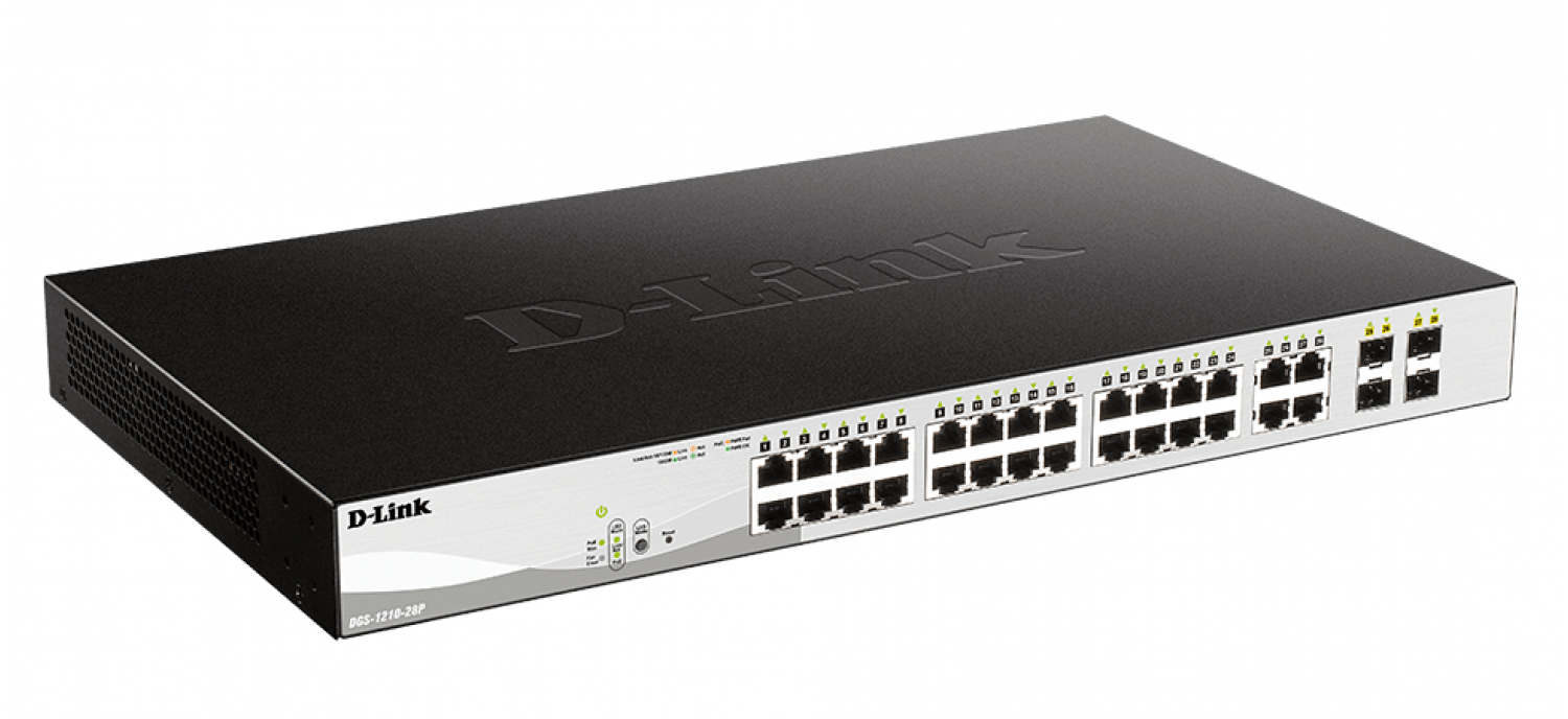 D-LINK SWITCH DGS-1210-28P 24 10/100/1000BASE-T P0E 4 100/1000