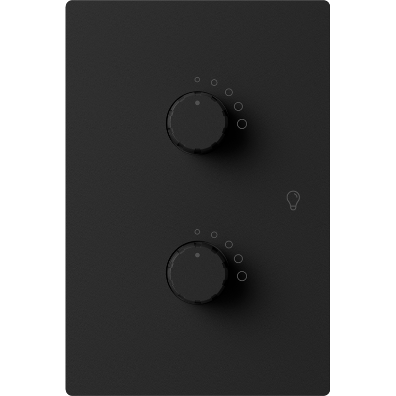 DIMMER LED DOBLE MILAN NEGRO MACROLED