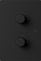 DIMMER LED DOBLE MILAN NEGRO MACROLED