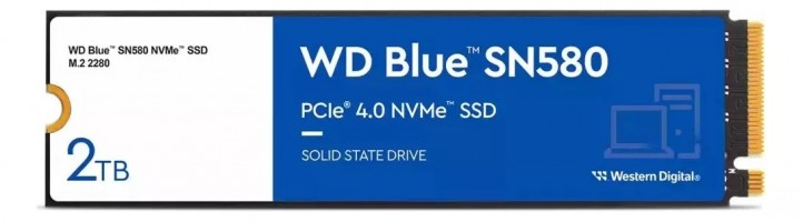 DISCO SSD M.2 2TB WD BLUE SN580 NVME