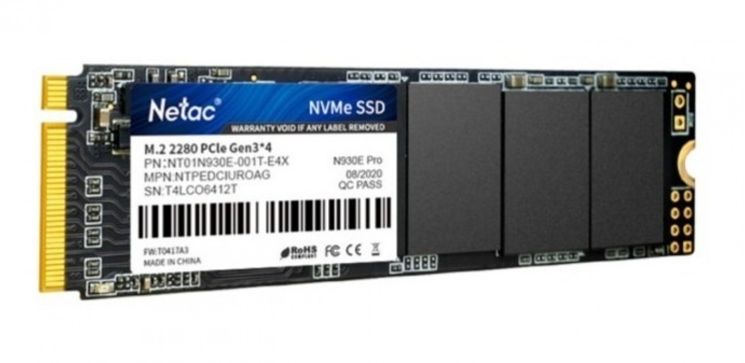 DISCO SSD NETAC N930E PRO PCLE 3X4 M.2 2280 NVME 3D NAND 128 GB