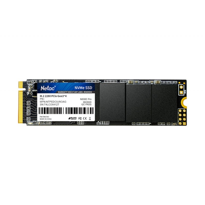 DISCO SSD NETAC N930E PRO PCLE 3X4 M.2 2280 NVME 3D NAND 512 GB