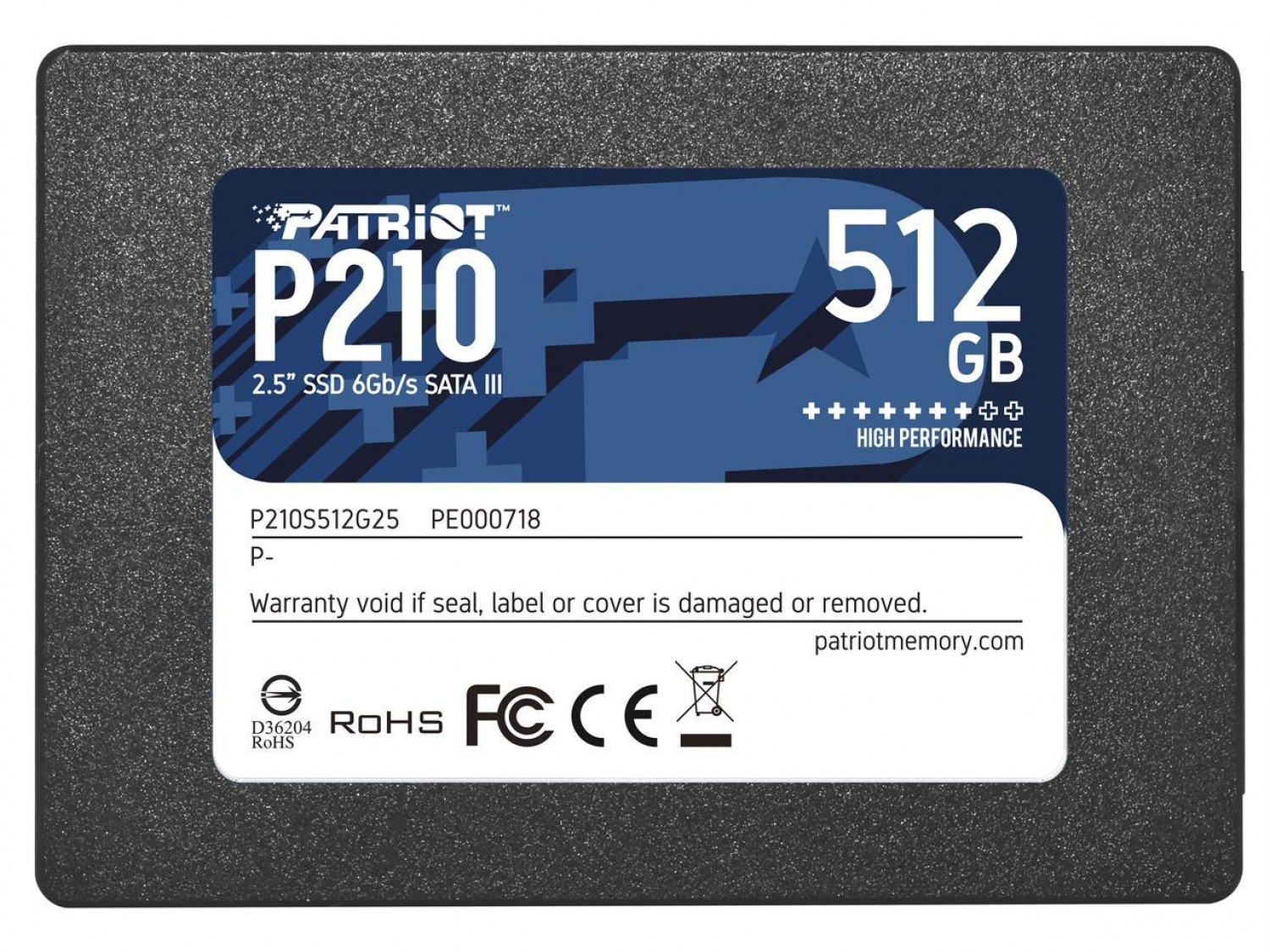 DISCO SSD PATRIOT P210 512GB 2.5 SSD SATA III