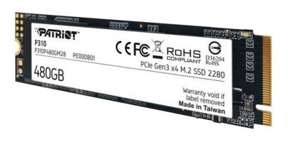 DISCO SSD PATRIOT P310 480 GB M.2 2280 RETAIL