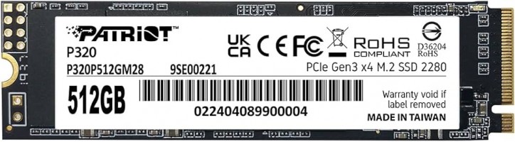 DISCO SSD PATRIOT P320 SOLID 512GB M.2 PE000997