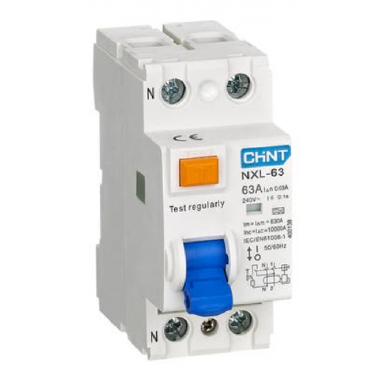 DISYUNTOR BIPOLAR CHINT NXL – 40A – 30mA – Clase AC – 6kA