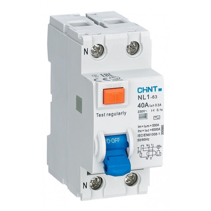 DISYUNTOR BIPOLAR CHINT NXL-63 1P+N 40A