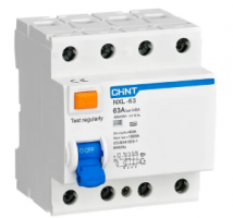DISYUNTOR TETRAPOLAR CHINT NXL, 40A - 300mA - Clase A - 6kA