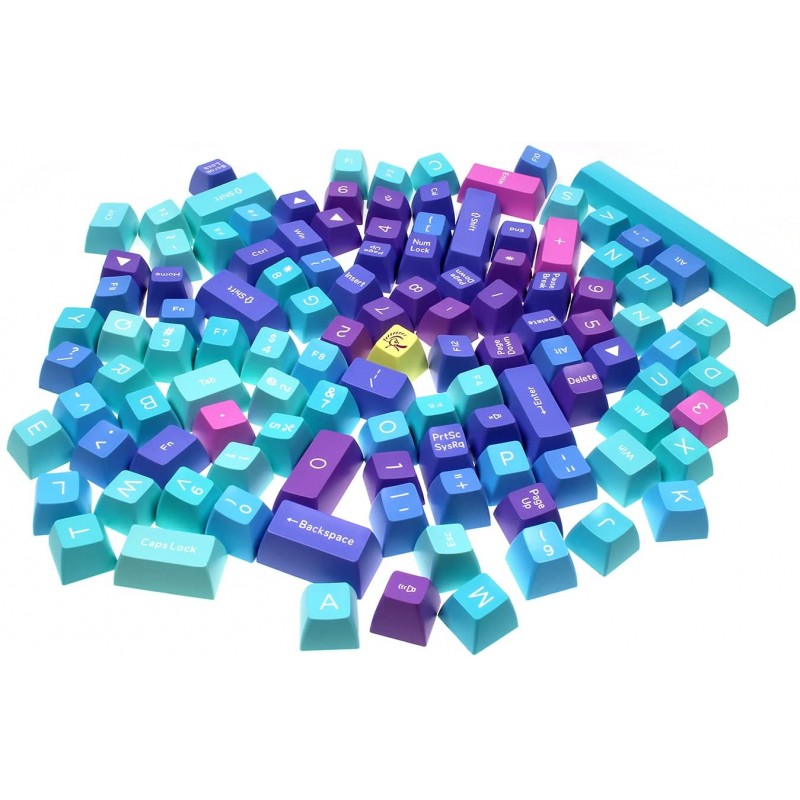 DUCKY KEYCAP SET AZURE SA US ABS SEAMLESS DOUBLE SHOT