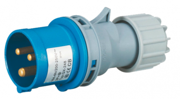 FICHA INDUSTRIAL MOVIL 1P+N+T, 6H, 16A, 220V, IP44, AZUL, INTECK
