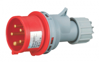 FICHA MOVIL 3P+N+T, 6H, 16A, 380V, IP44, ROJO, INTECK