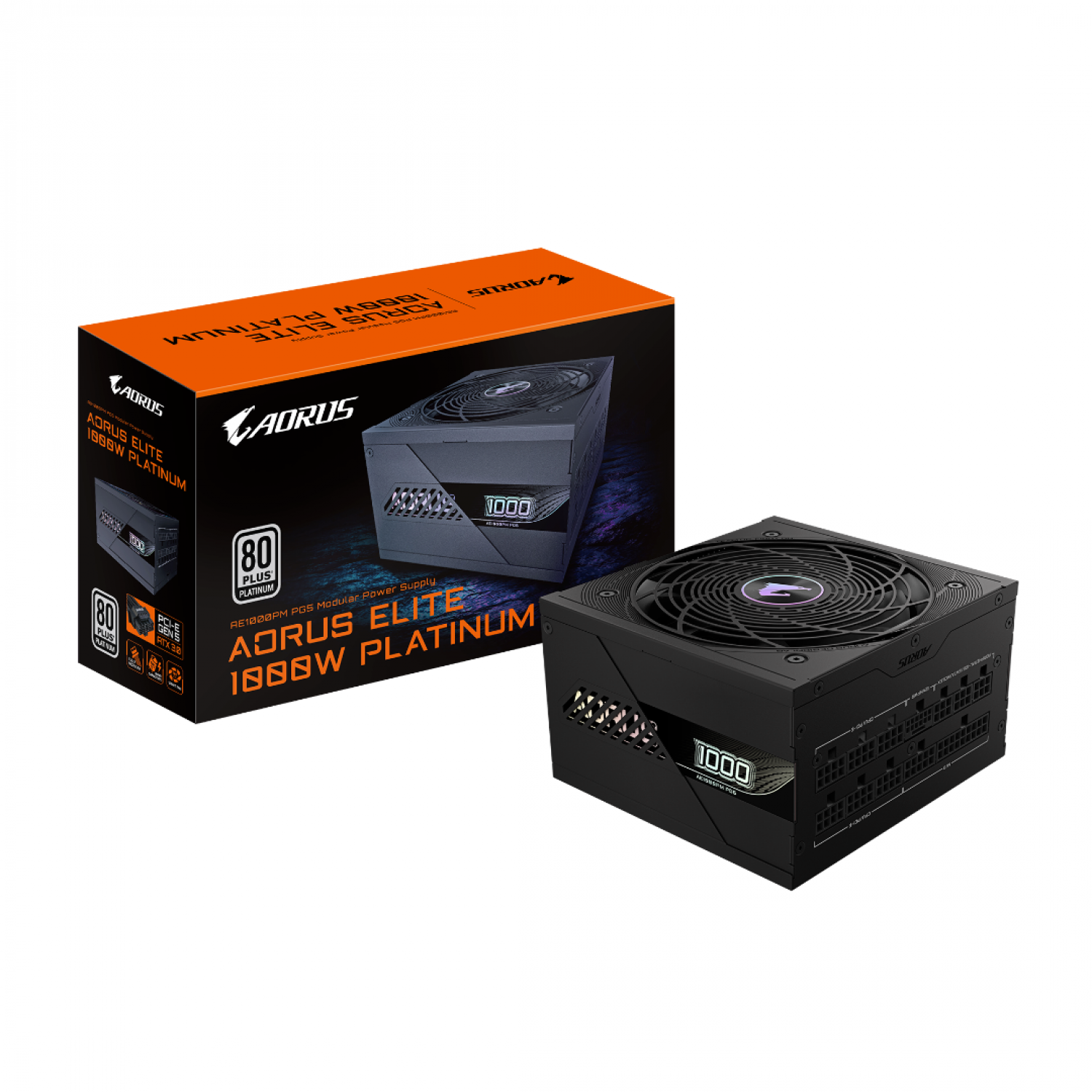 FUENTE GAMER GIGABYTE 1000W AORUS PG5 80 PLUS PLATINUM MODULAR ATX3.0