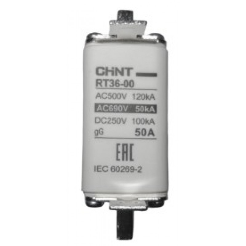 FUSIBLE TIPO NH TAMAÑO 00 IN50A gG ICC 120KA @500VCA 100KA @250VCC