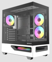 GABINETE GAMER RAIDMAX HURRIKAN H200 WHITE/BLACK ARGB CONTROL HUB PWM E-ATX